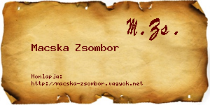 Macska Zsombor névjegykártya